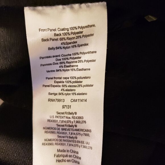 Jessica Simpson Maternity Faux Leather black pants - Picture 4 of 6